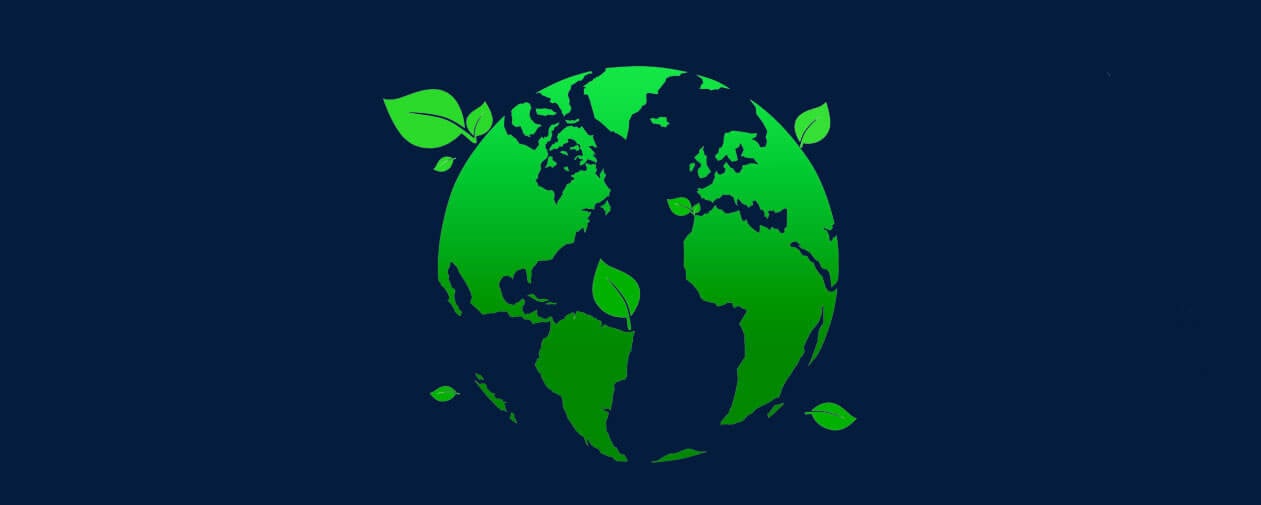 Green globe. Corporate Social Responsibility (CSR), eco-friendly business and environmental concepts.
