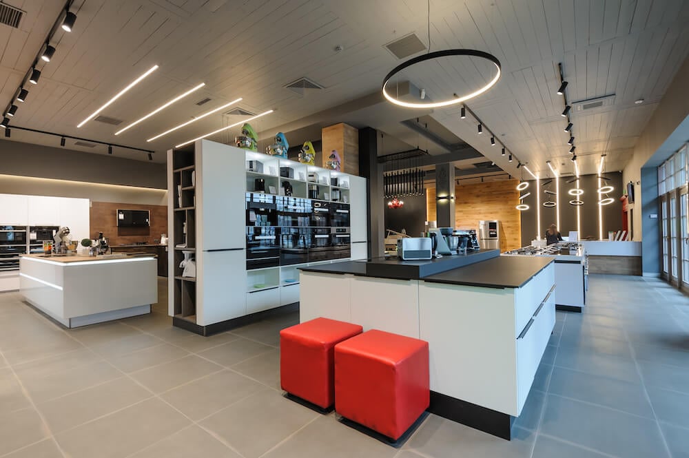 Home Appliance Showroom Brand new home appliances in store showroom