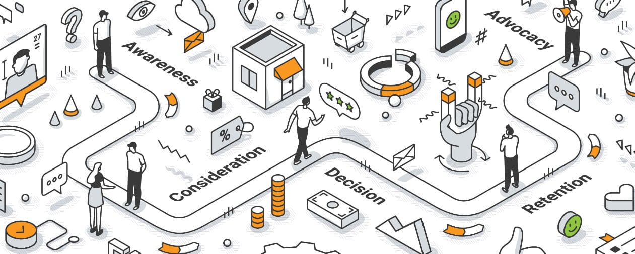 Customer journey illustration