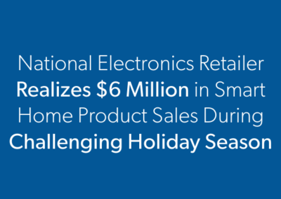 National Electronics Retailer Realizes $6 Million in Smart Home Product Sales During Challenging Holiday Season 