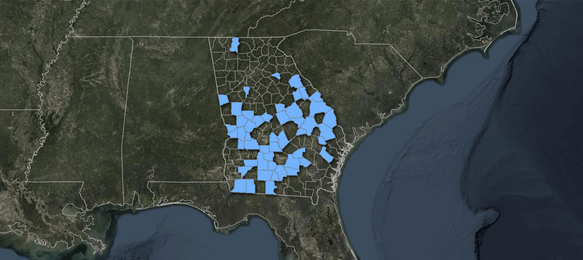 Map with overlaying demographic and consumer behavior characteristics